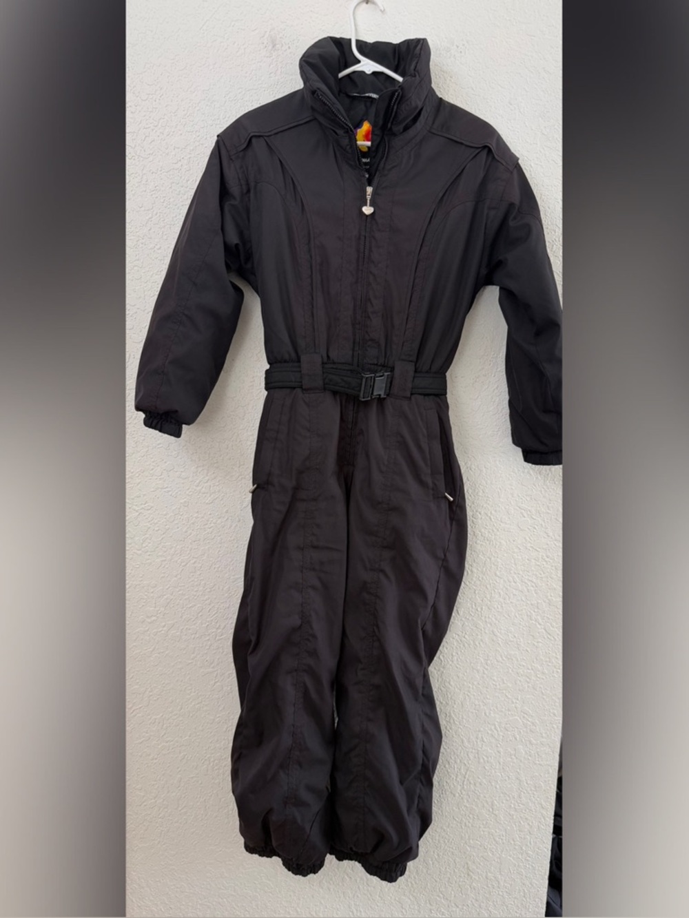 Obermeyer Thermolite Black One-Piece Ski Suit with Belt - 4